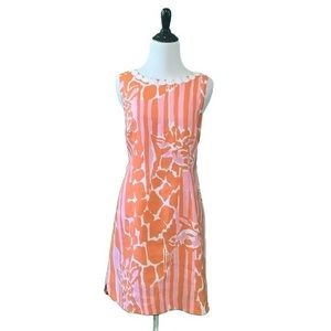 Rare Lilly Pulitzer Linen Giraffeeey Shift Dress